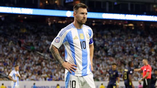 Lionel Messi, durante un partido de Argentina en la Copa América, el 4 de julio de 2024.