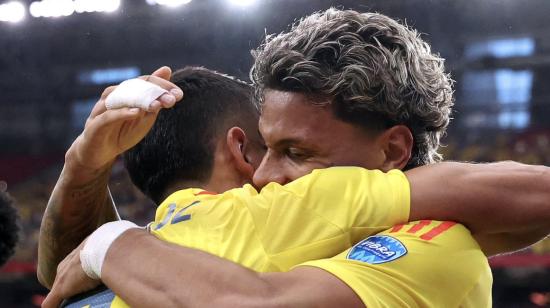 Los futbolistas de Colombia festejan uno de los goles a Panamá, el 6 de julio del 2024. 