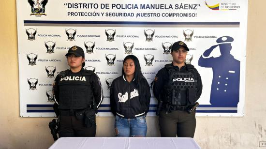 Una joven de 19 años, y relacionada con Fabricio Colón Pico, fue detenida en Quito, el 8 de julio de 2024.