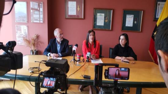 Rueda de prensa de la Cámara de Minería en Quito, 9 de julio de 2024.