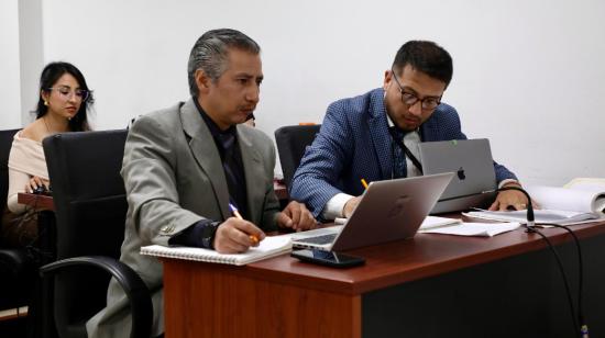 Audiencia preparatoria de juicio en caso lavado de activos, en Complejo Judicial norte en Quito, el 10 de julio de 2024.