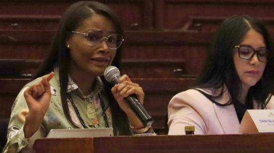 La fiscal Diana Salazar en una sesión de la Comisión de Fiscalización de la Asamblea Nacional, el 13 de mayo de 2024.