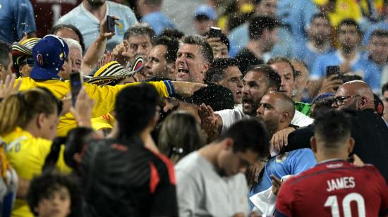 Luego del partido de semifinal entre Colombia y Uruguay hubo varios enfrentamientos en las gradas que hasta involucraron a jugadores 'charrúas'.