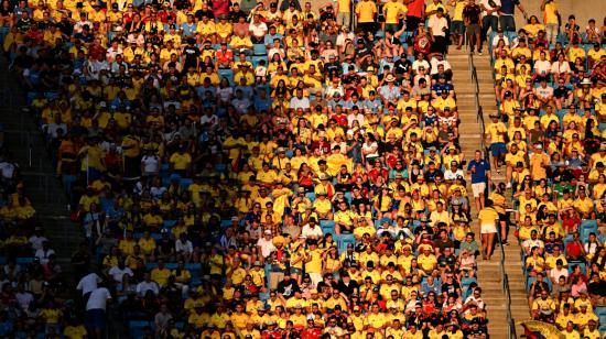 Hinchas de Colombia en el partido ante Uruguay, 10 de julio de 2024.