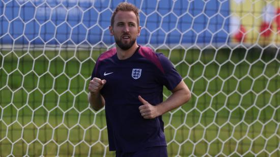 Harry Kane entrenando con la selección de Inglaterra, 13 de julio de 2024.