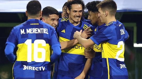 Boca Juniors festeja su victoria ante Vélez Sarsfield el 14 de junio del 2024.