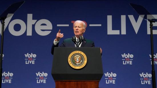 Joe Biden durante la cumbre Vote To Live Properity en Las Vegas, Nevada, 16 de julio de 2024.