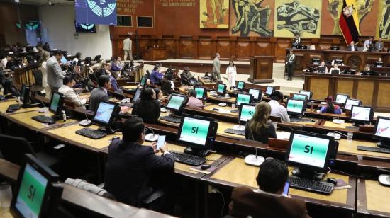 Una sesión de la Asamblea Nacional del Ecuador este 18 de julio de 2024.