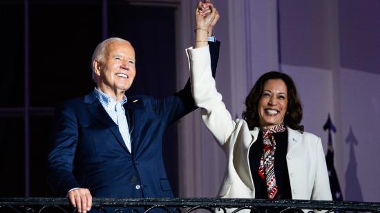 Joe Biden y Kamala Harris, en una reunión el 5 de julio de 2024.