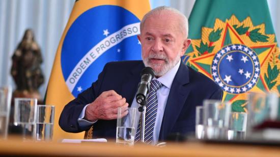El presidente de Brasil, Luiz Inácio Lula da Silva, habla durante una entrevista este lunes 22 de julio de 2024, en el Palácio de la Alvorada en Brasilia (Brasil).