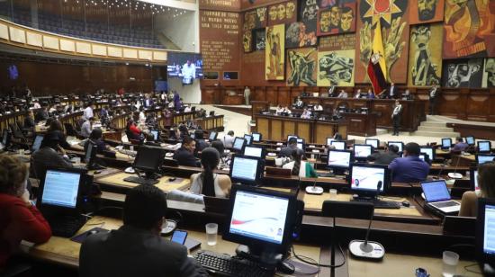 El pleno de la Asamblea Nacional durante una sesión presencial del 18 de julio pasado.