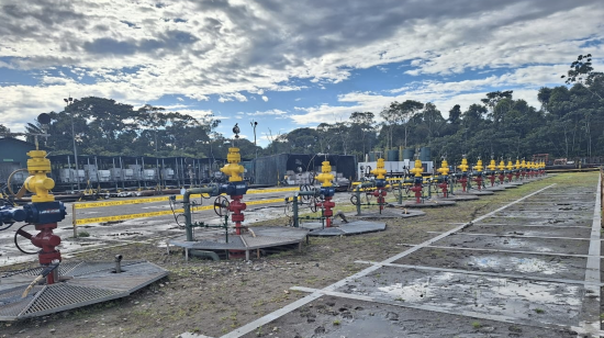 Pozos petroleros en el campo petrolero ITT, a cargo de Petroecuador, el 23 de junio de 2023.