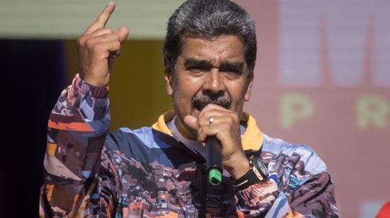 El presidente de Venezuela, Nicolás Maduro, en un acto de campaña en Caracas el 18 de julio de 2024.