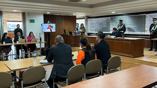 Mayra Salazar, procesada en el caso Metástasis, en la Corte Nacional de Justicia. Quito, 24 de julio de 2024