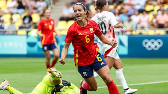 Aitana Bonmatí, durante los Juegos Olímpicos de París, el 25 de julio de 2024.