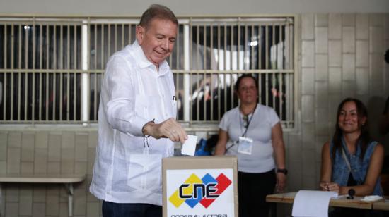 Votación del candidato a la presidencia de Venezuela, Edmundo González Urrutia. 28 de julio de 2024