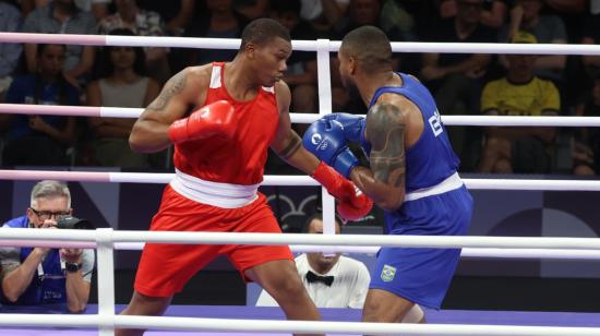 Gerlon Congo, durante su combate de octavos de final en París 2024, este 29 de julio.