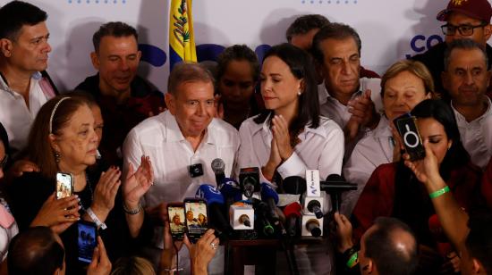 María Corina Machado y Edmundo González en rueda de prensa el 28 de julio de 2024.