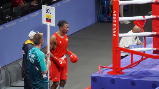 José Gabriel Rodríguez entra al cuadrilátero para enfrentarse a su similar de India, en los octavos de final de los Juegos Olímpicos.