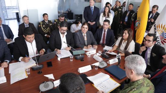 La ministra del Interior, Mónica Palencia, en su comparecencia en la Comisión de Seguridad el 31 de julio de 2024 en la Asamblea Nacional.