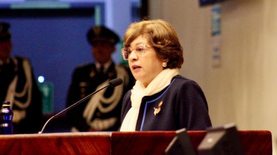 Ministra de Trabajo, Ivonne Núñez, en una comparecencia en la Asamblea Nacional, el 30 de julio de 2024. Imagen referencial.