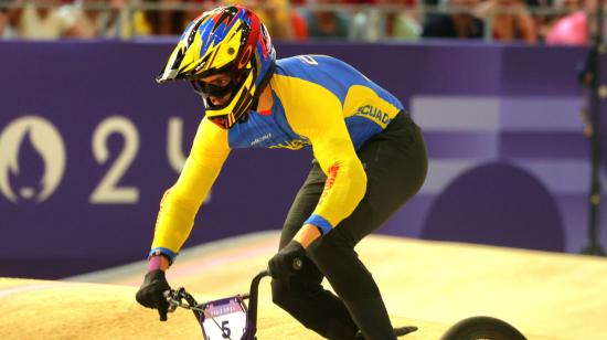 Alfredo Campo, durante el ciclismo BMX en los Juegos Olímpicos de París, el 1 de agosto de 2024.