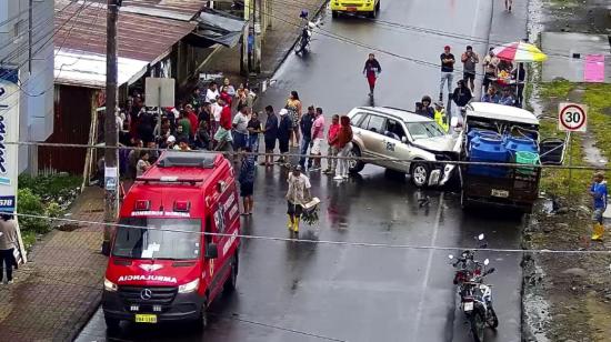 Una emergencia por un choque de vehículos atendida por el ECU-911 el 7 de julio de 2024.