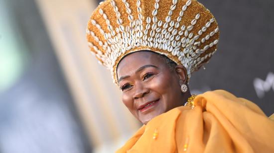 La actriz sudafricana en Connie Chiume durante la premier de 'Black Panther: Wakanda Forever', en octubre de 2022.