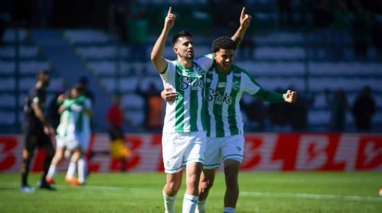 Ronie Carrillo festeja su gol con la camiseta de Juventude ante Botafogo el 11 de agosto de 2024.