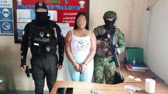 Alias 'La Puca' fue detenida por el Ejército Ecuatoriano este 15 de agosto de 2024 en Los Ríos.