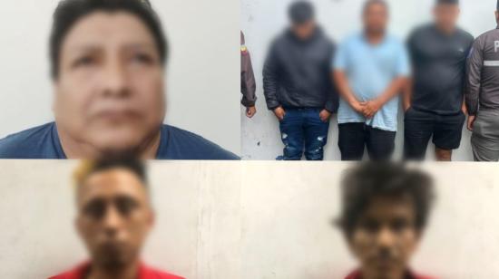 Varios de los detenidos por la Policía Nacional entre el 12 y 16 de agosto de 2024 en seis provincias de Ecuador.