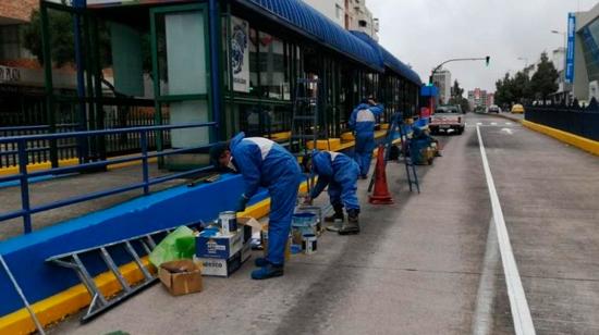 Quito: Dos paradas de la Ecovía estarán cerradas 35 días