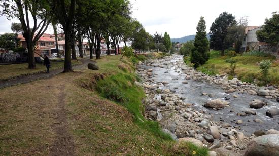 Los caudales del  Río Tomebamba se encuentran bajos, 16 de agosto de 2024.