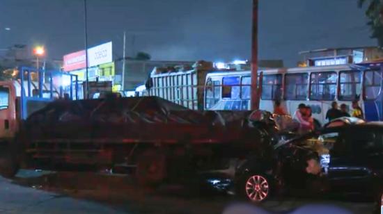 Accidente de tránsito en la vía a Daule y Manuel Gómez Lince, Guayaquil, el 23 de agosto de 2024.