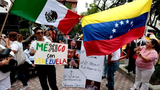 Manifestación en contra del chavismo en Guadalajara, México, el 17 de agosto de 2024.