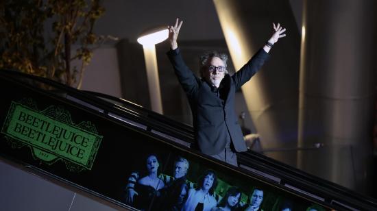 El director estadounidense Tim Burton llega al Fan Event de la película 'Beetlejuice, Beetlejuice' en la Ciudad de México (México), el 14 de agosto de 2024.