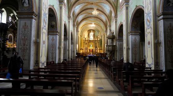 Imagen referencial de la iglesia de San Agustín, en Quito, en febrero de 2023.