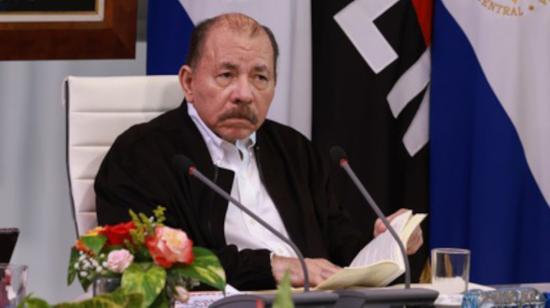 Daniel Ortega, durante una cumbre virtual con jefes de Estado de la Alianza Bolivariana para los Pueblos de Nuestra América (ALBA), 26 de agosto de 2024.