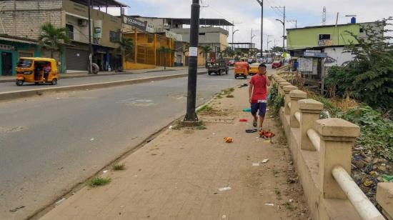 Una vista de Flor de Bastión, un sector afectado por tiroteos criminales y muertes violentas en el noroeste de Guayaquil.