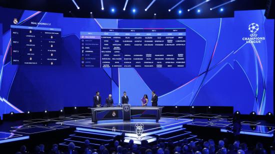 El sorteo de la fase de liga de la Champions League, en Mónaco, el 29 de agosto de 2024.