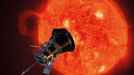 Representación de la sonda Parker Solar Probe, que estudia al Sol.