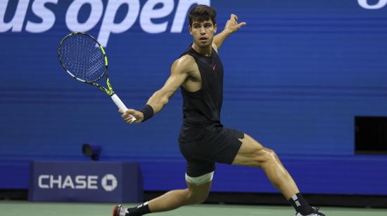 Carlos Alcaraz, durante la segunda ronda del US Open, el 30 de agosto de 2024.