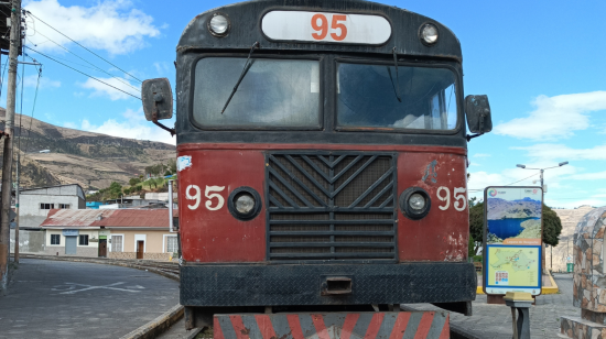 Tren dormido en Alausí.