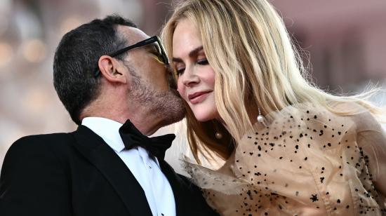 Los actores Antonio Banderas y Nicole Kidman en la premier de la película 'Babygirl', en el Festival de Cine de Venecia.