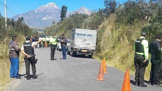 La Policía investiga en sector El Boliche de Latacunga, donde apareció el cuerpo de un hombre secuestrado en Alóag.