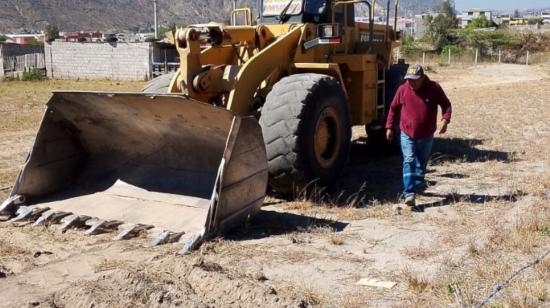 Trabajos en la Plataforma Quebrada Colorada, en la parroquia San Antonio.