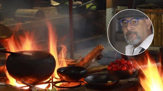 Imagen del horno tradicional manabita y en un círculo el realizador ecuatoriano Juan Carlos Castillo.