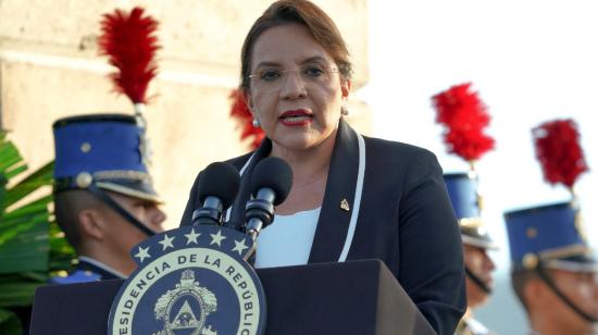 La presidenta de Honduras, Xiomara Castro, en un evento en Tegucigalpa, el 1 de septiembre de 2024.