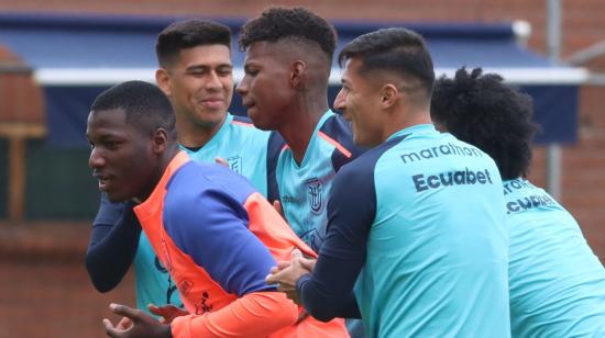 Seleccionados ecuatorianos durante un entrenamiento en la Casa de la Selección, 9 de septiembre de 2024.