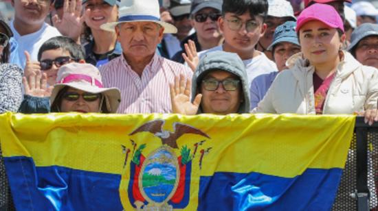 Participantes de la misa campal inaugural del Congreso Eucarístico de Quito, el 8 de septiembre de 2024.